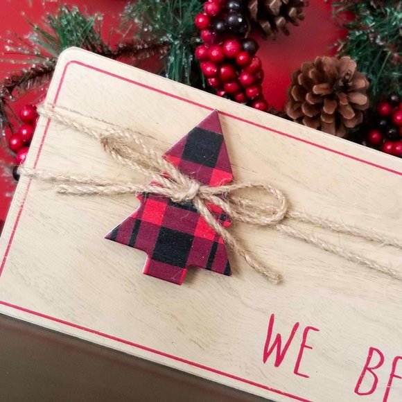 Wooden Block Sign, Christmas Holiday, Home Décor. "We Believe" - Picture 3 of 5